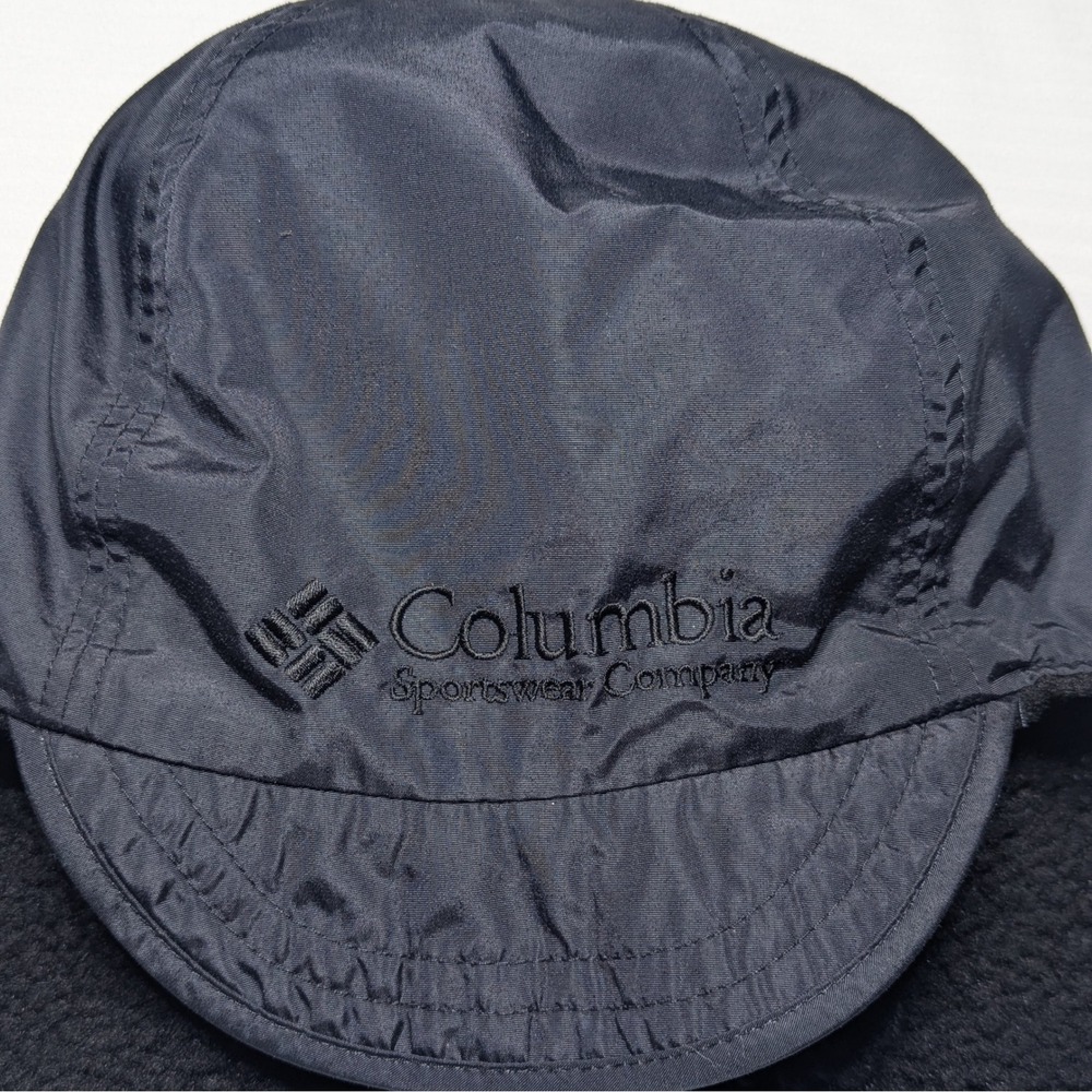 Columbia Fleece Lined Hat Black Nylon‎ Gorpcore Outdoor Unisex S M